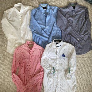 (BUNDLE OF 5) Scotch & Soda Casual Long Sleeve Dress Shirts